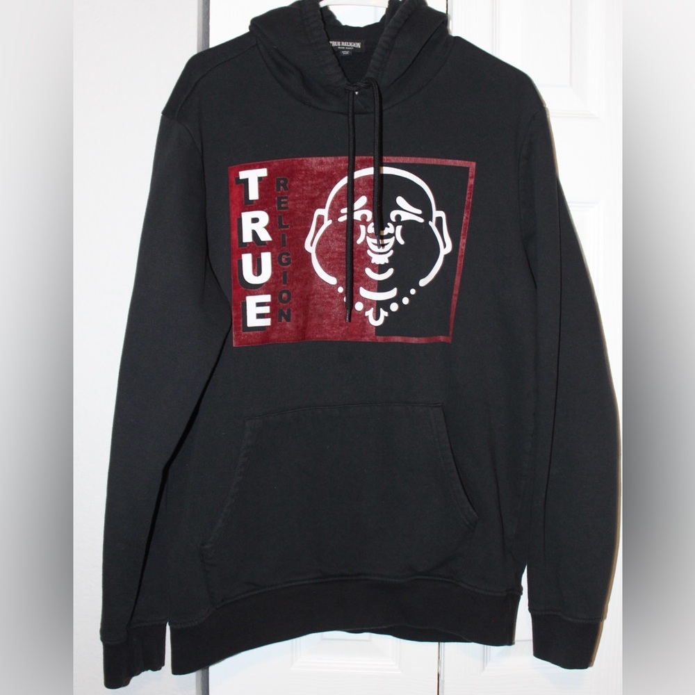 True Religion Men’s Pullover Hoodie with Buddha